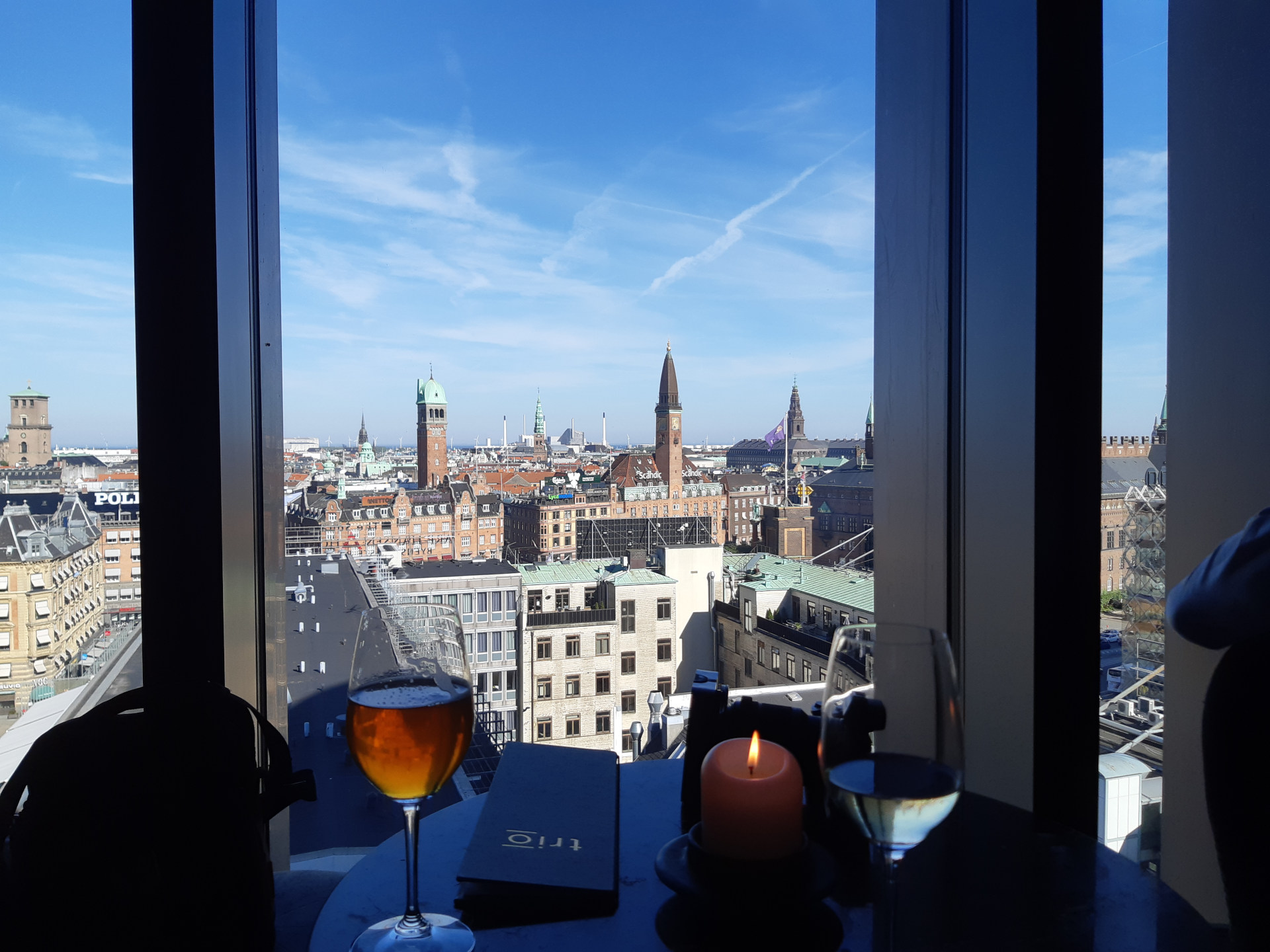 Rounding off with light refreshments and a nice view over central Copenhagen.