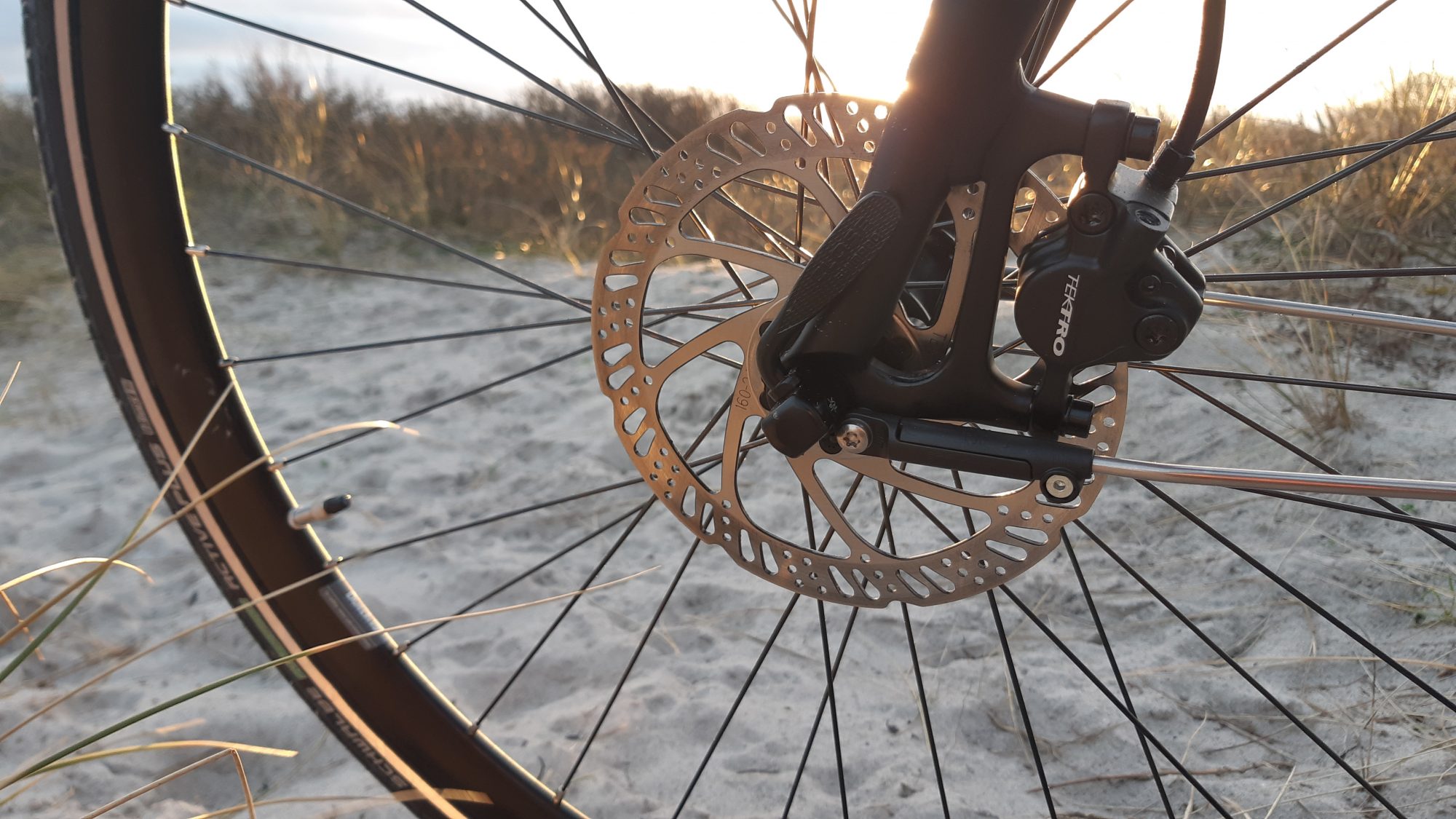 The fast Batavus Harlem electric bike at the beach of Hundige.