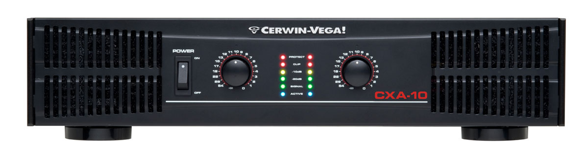 Picture of Cerwin-Vega CXA-10 power amplifier for the home audio market.